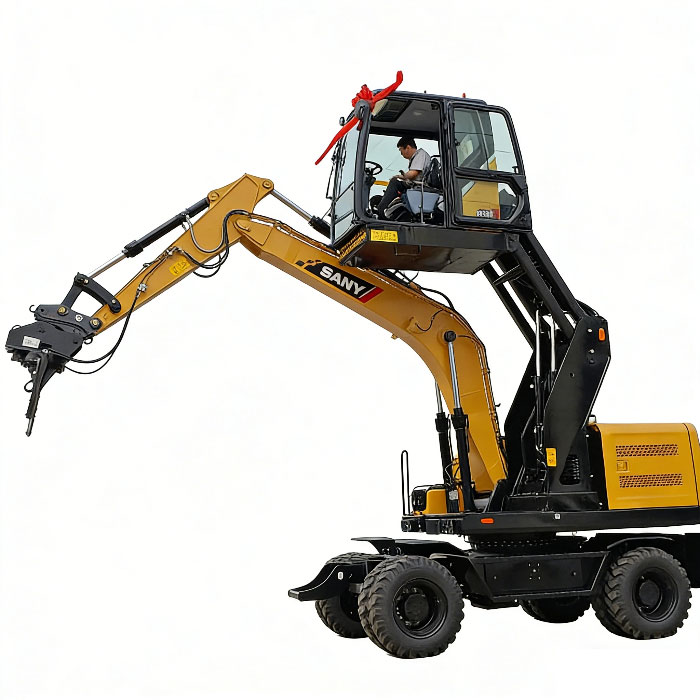 Excavator lift cab modification